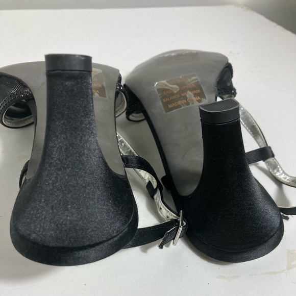 David Tate Women’s 6.5 Black Satin Strappy Refined Dress Heel NWOT - Picture 8 of 10